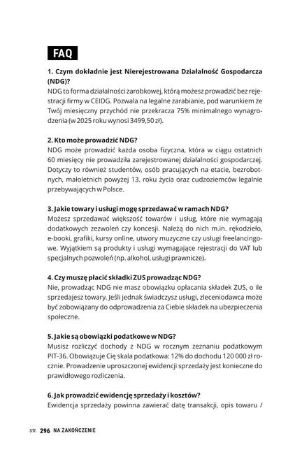 Nierejestrowana Działalność Gospodarcza 2025